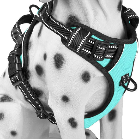 Medium No-Pull Dog Harness with Reflective Vest, Front Clip, and Handle