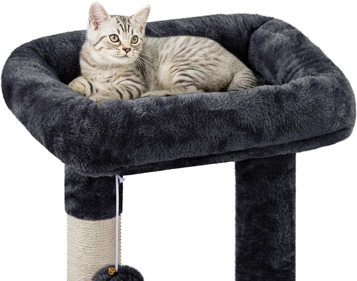 34-Inch Modern Cat Tree with Scratching Posts, Cozy Condo, Fluffy Nest, and Spacious Platform for Indoor Cats and Kittens