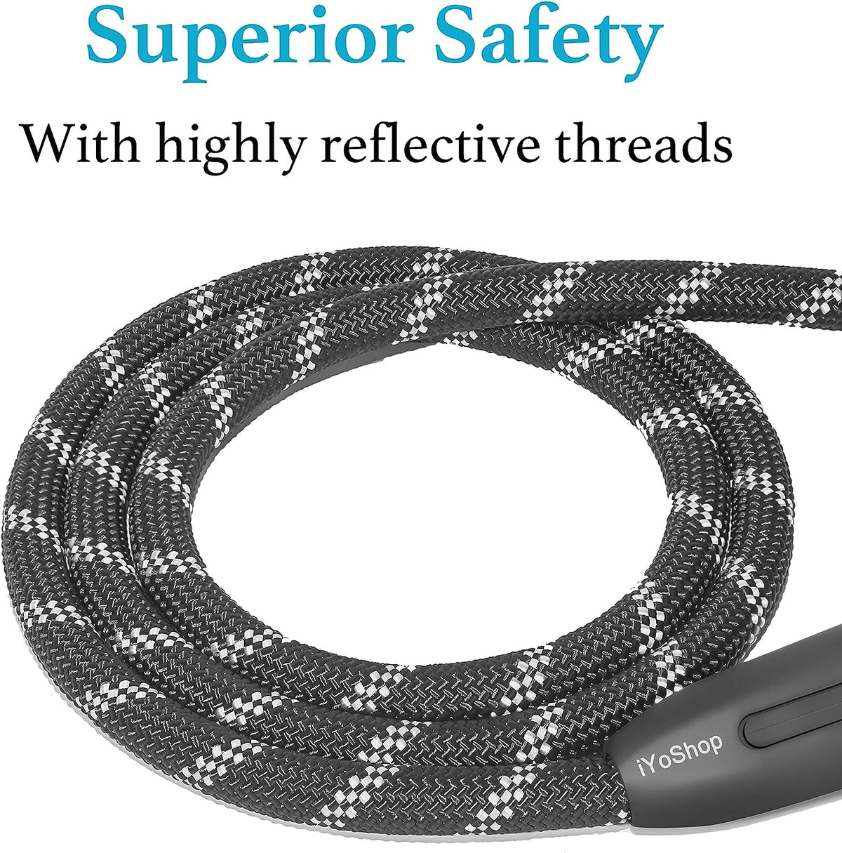 Premium 6 FT Black Slip Lead Dog Leash, 1/2" Width, Durable Design