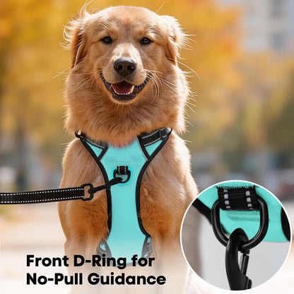 Medium No-Pull Dog Harness with Reflective Vest, Front Clip, and Handle
