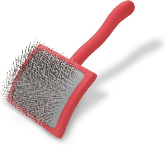 Big G Professional Slicker Brush for Dogs (Goldendoodles, Labradoodles, Poodles) - Efficient Grooming Tool for Fluffing, Detangling, and Styling, Large Size, Coral Color